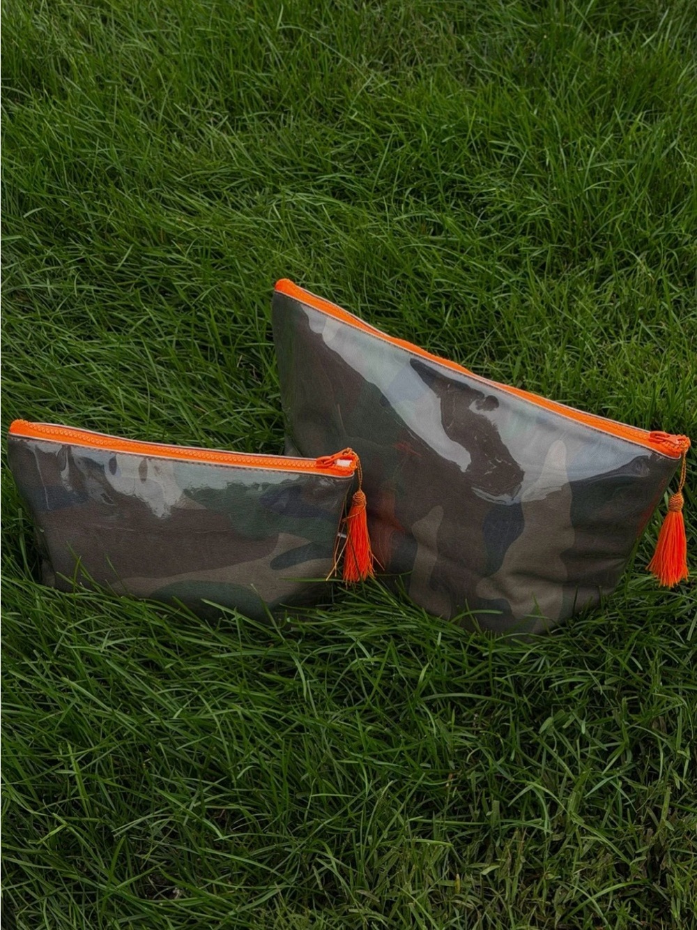 Dairy Boy Decoy Camo Makeup bag. Decoy camo in earth. Large